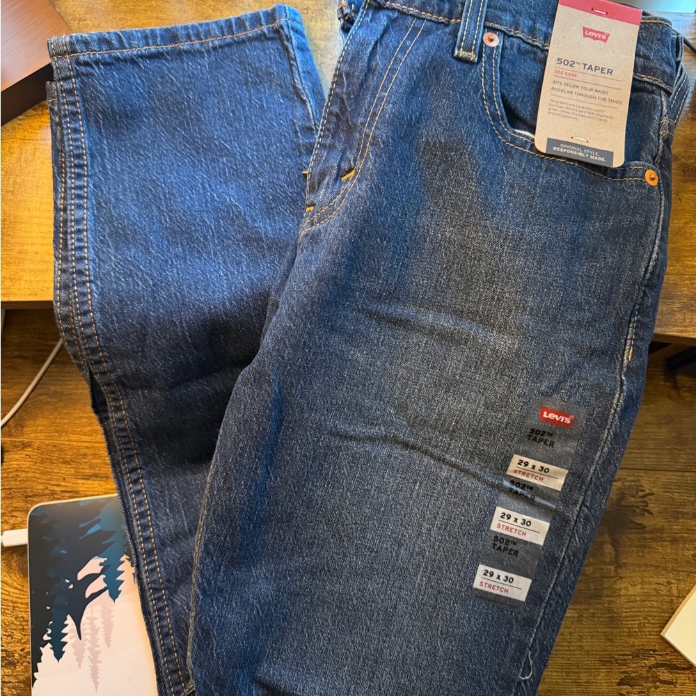 Levi's Men's Slim Straight Jeans - Dark Blue Denim
